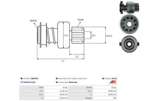 Free wheel drive, starter, Image 4