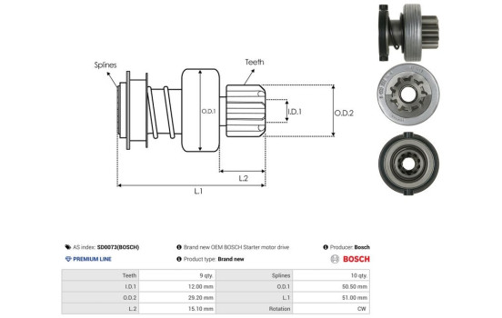 Free wheel drive, starter, Image 4