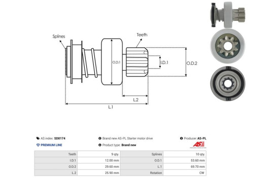 Free wheel drive, starter, Image 4