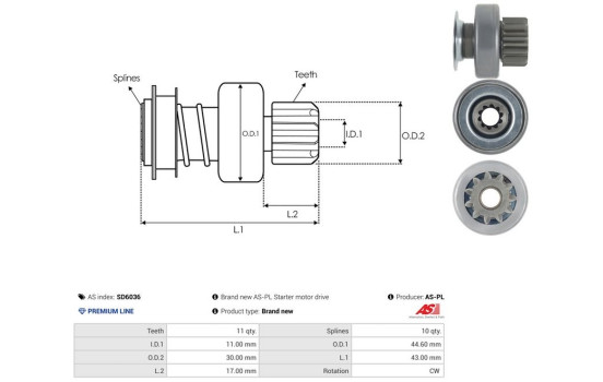 Free wheel drive, starter, Image 4