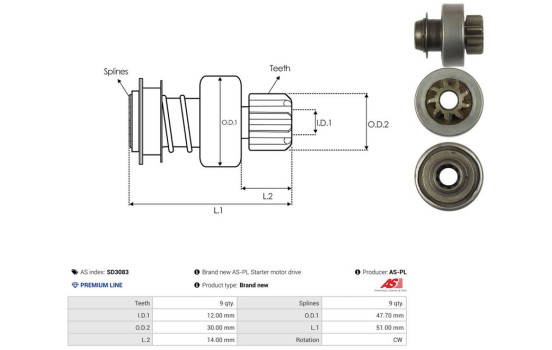 Free wheel drive, starter, Image 4