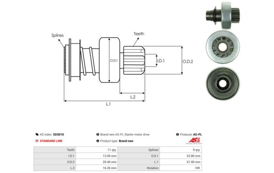 Free wheel drive, starter, Image 4