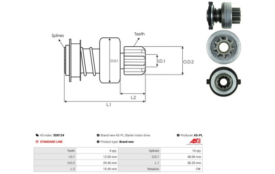 Free wheel drive, starter, Image 4