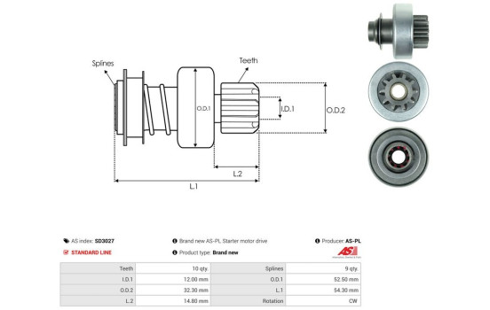Free wheel drive, starter, Image 4