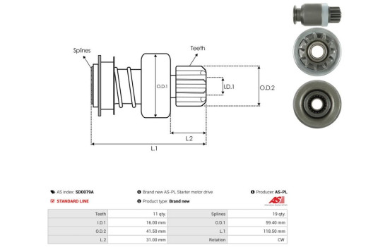 Free wheel drive, starter, Image 4