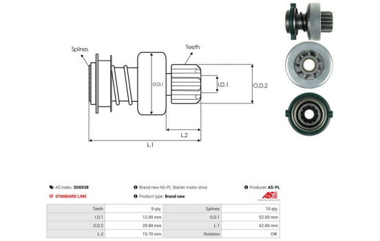 Free wheel drive, starter, Image 4