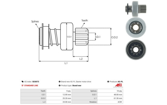 Free wheel drive, starter, Image 4