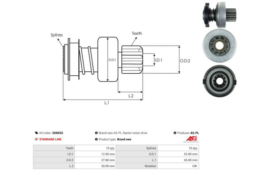 Free wheel drive, starter, Image 4