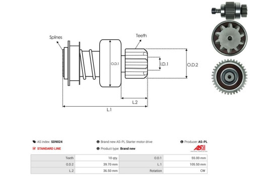 Free wheel drive, starter, Image 4