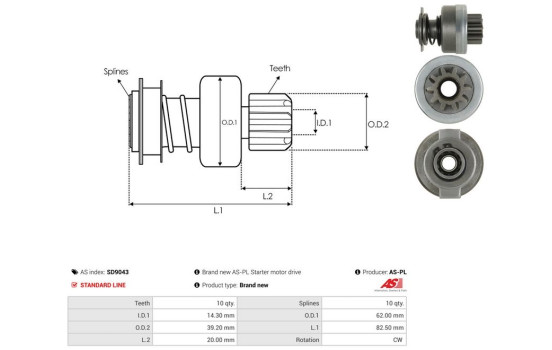 Free wheel drive, starter, Image 4