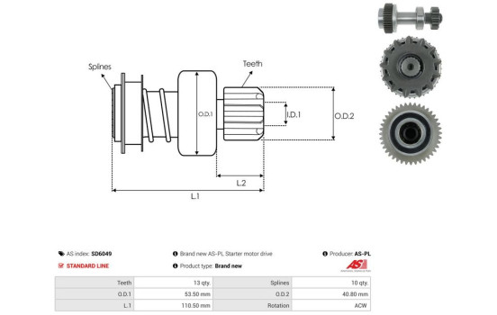 Free wheel drive, starter, Image 4