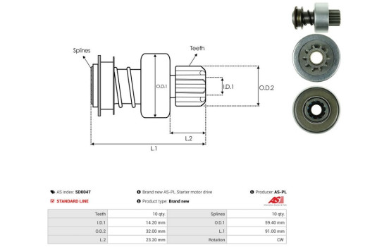Free wheel drive, starter, Image 4