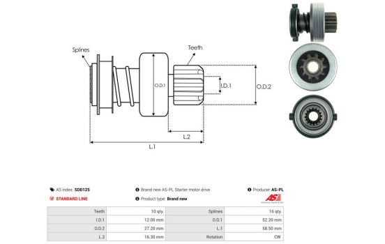 Free wheel drive, starter, Image 4