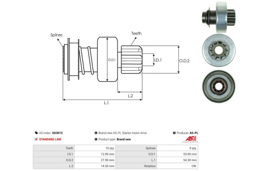 Free wheel drive, starter, Image 4