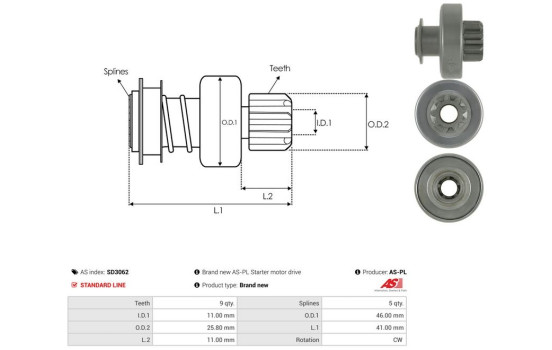 Free wheel drive, starter, Image 4
