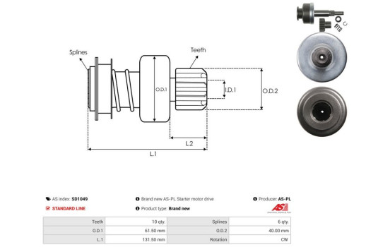 Free wheel drive, starter, Image 4