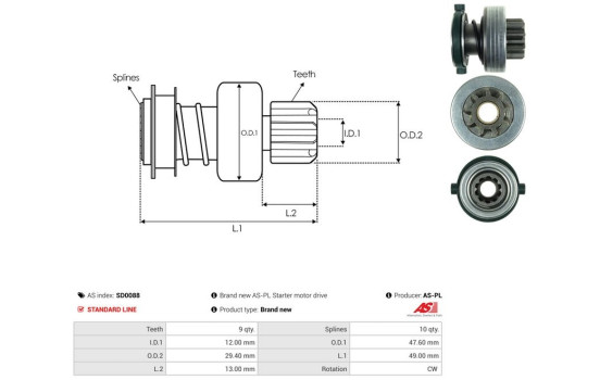 Free wheel drive, starter, Image 4