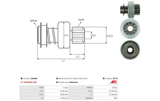 Free wheel drive, starter, Image 4