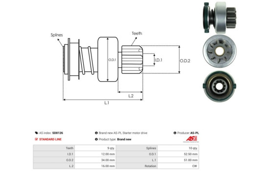 Free wheel drive, starter, Image 4
