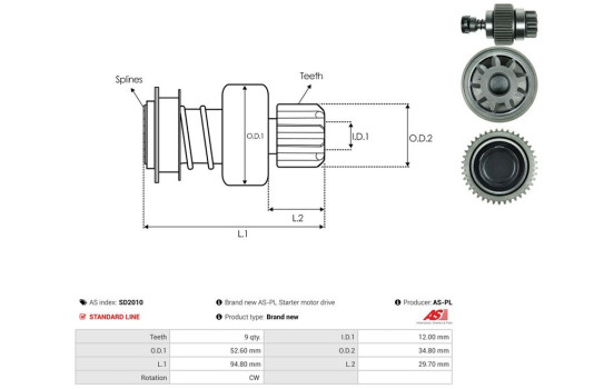 Free wheel drive, starter, Image 4