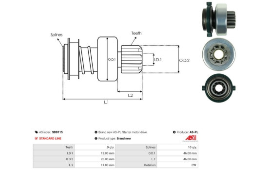 Free wheel drive, starter, Image 4