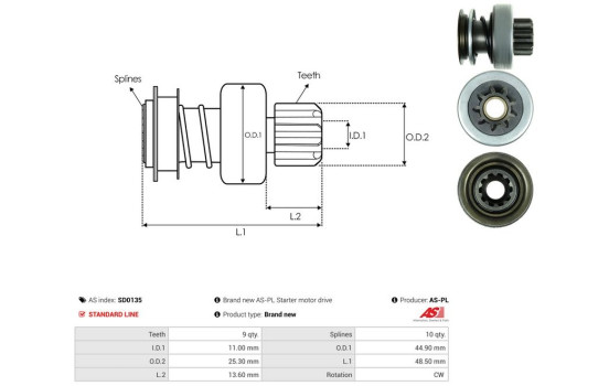 Free wheel drive, starter, Image 4