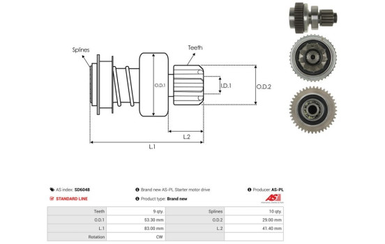 Free wheel drive, starter, Image 4