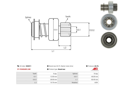 Free wheel drive, starter, Image 4