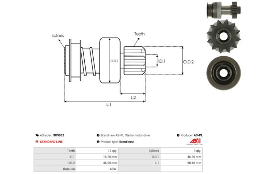 Free wheel drive, starter, Image 4