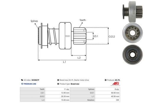 Free wheel drive, starter, Image 4