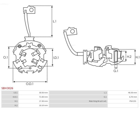 Holder, carbon brush