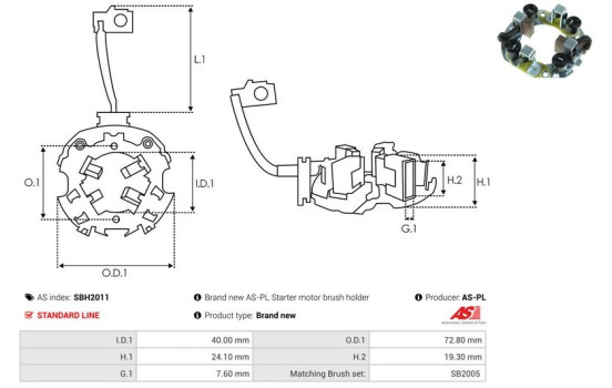 Holder, carbon brush, Image 2