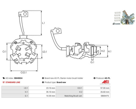 Holder, carbon brush, Image 2