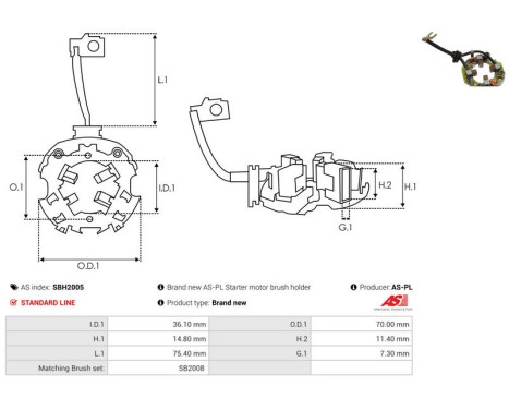 Holder, carbon brush, Image 2