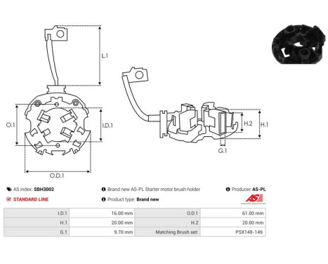 Holder, carbon brush, Image 2