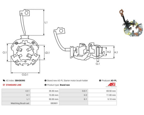 Holder, carbon brush, Image 2
