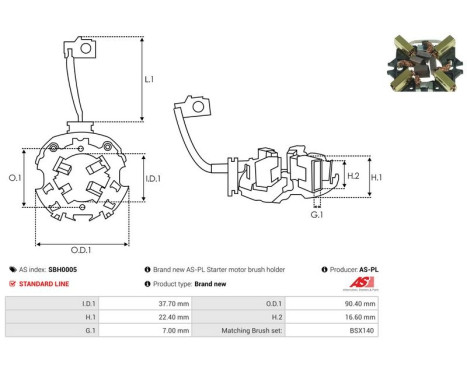 Holder, carbon brush, Image 2