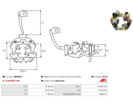 Holder, carbon brush, Image 2