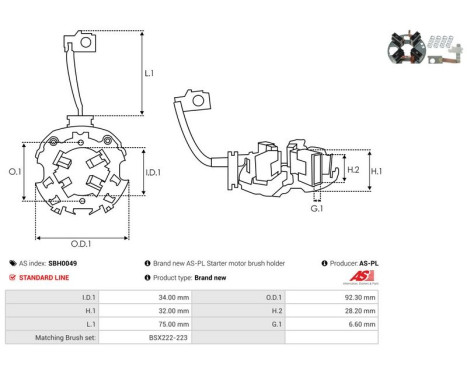 Holder, carbon brush, Image 2