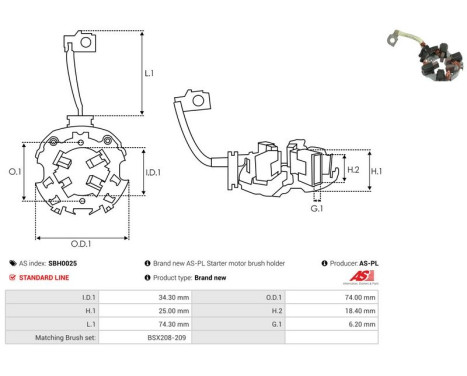 Holder, carbon brush, Image 2