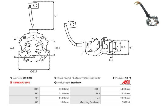 Holder, carbon brush, Image 2
