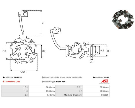 Holder, carbon brush, Image 2