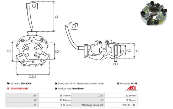 Holder, carbon brush, Image 2