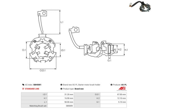 Holder, carbon brush, Image 2