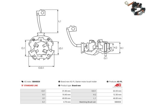 Holder, carbon brush, Image 2