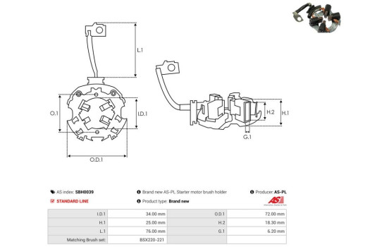 Holder, carbon brush, Image 2