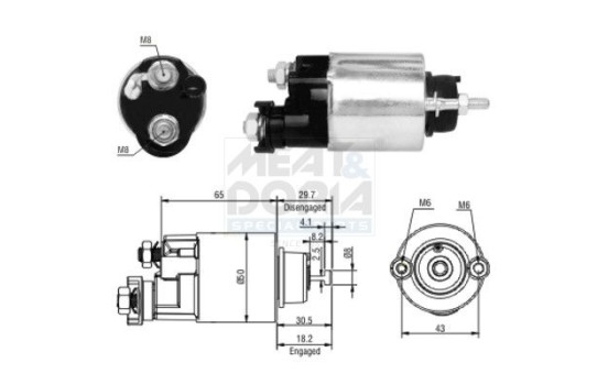 Magnetic switch, starter motor