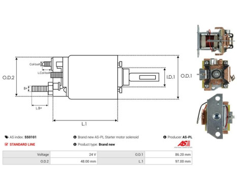 Magnetic switch, starter motor, Image 4