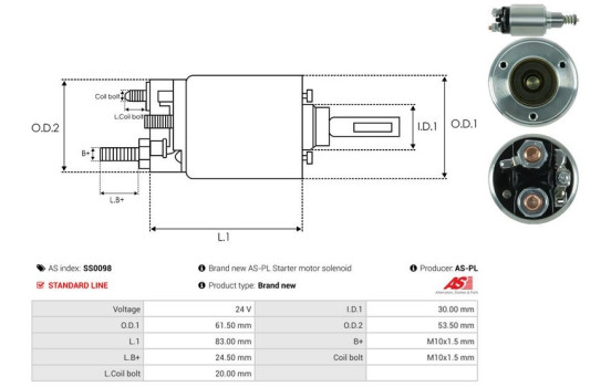 Magnetic switch, starter motor, Image 4