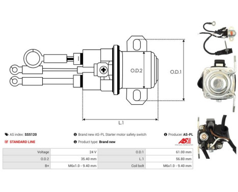 Magnetic switch, starter motor, Image 4